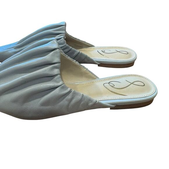 Revolve Sam Edelman CECILIA PEBBLED GRAY LEATHER SLIP ON MULES NWOT - Picture 6 of 10